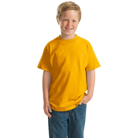 Hanes &#174;   -  Youth Beefy-T &#174;  Born to Be Worn 100% Cotton T-Shirt.  5380