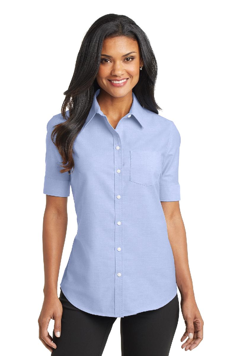 Port Authority® Ladies Short Sleeve SuperPro™ Oxford Shirt