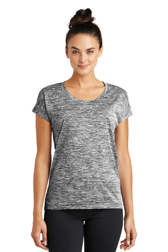 Sport-Tek  Ladies PosiCharge Electric Heather Sporty Tee. LST390