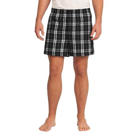 District &#174;  - Young Mens Flannel Plaid Boxer. DT1801