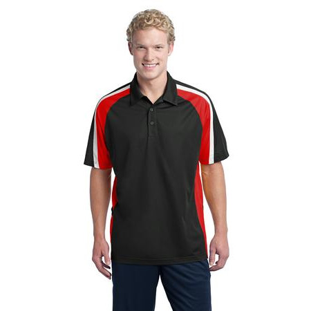 Sport-Tek &#174;  Tricolor Micropique Sport-Wick &#174;  Polo. ST654