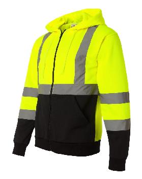 ML Kishigo - Hi-Vis Hooded Full-Zip Sweatshirt - JS102-103