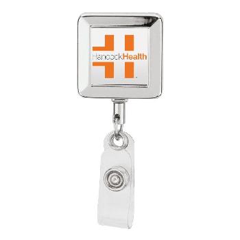 Square Metal Badge Reel