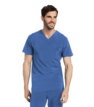 MEN'S MEDIA SCRUB V-NECK TOP. 4142