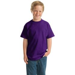 Hanes &#174;   -  Youth Beefy-T &#174;  Born to Be Worn 100% Cotton T-Shirt.  5380