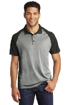 Sport-Tek PosiCharge® RacerMesh® Raglan Heather Block Polo. ST641