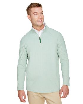 Devon & Jones CrownLux Performance™ Men's Clubhouse Micro-Stripe Quarter-Zip. DG480