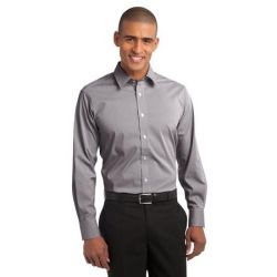 Port Authority &#174;  Fine Stripe Stretch Poplin Shirt. S647